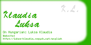 klaudia luksa business card